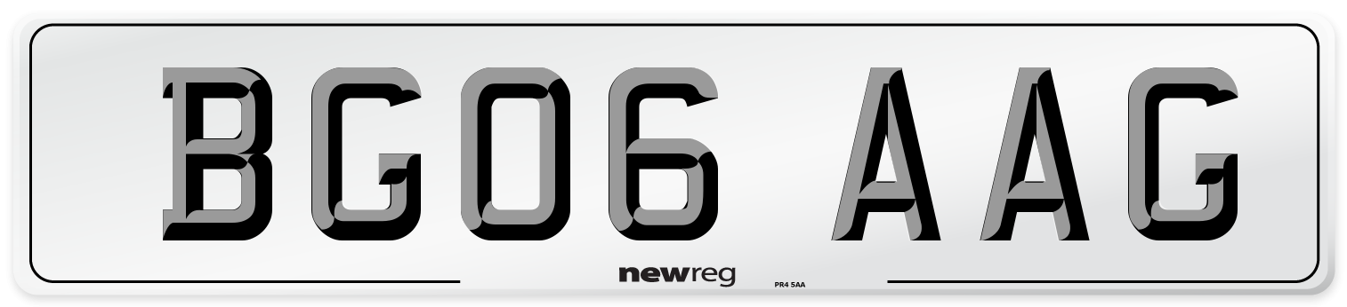 BG06 AAG Number Plate from New Reg